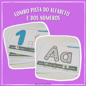 combo pista do alfabeto e números